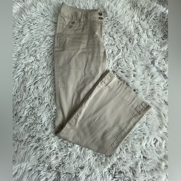 White House Black Market Tan Khaki Flare Pants - Picture 10 of 10
